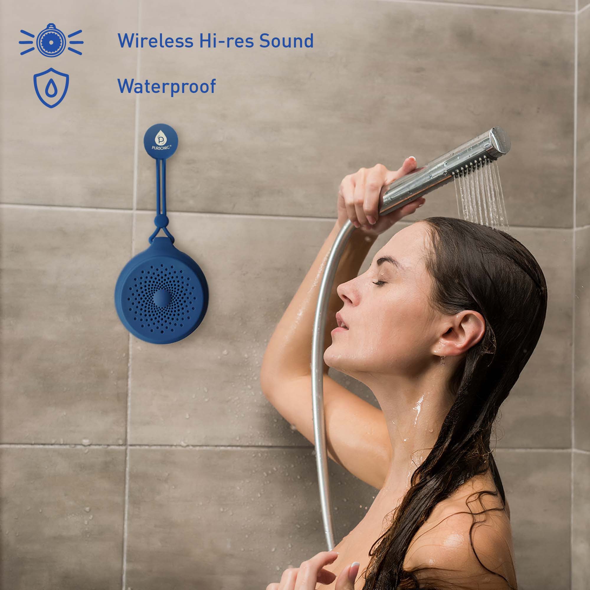 Pursonic Peak Wireless Speaker & Pursonic Waterproof Wireless Speaker Bundle – 360° Hi-Res Sound Anywhere, Anytime