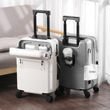 20-Inch Multifunctional Travel Suitcase with Cup Holder