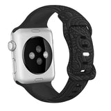 Silicone Strap with Laser Engraved Cashew Print for Apple Watch