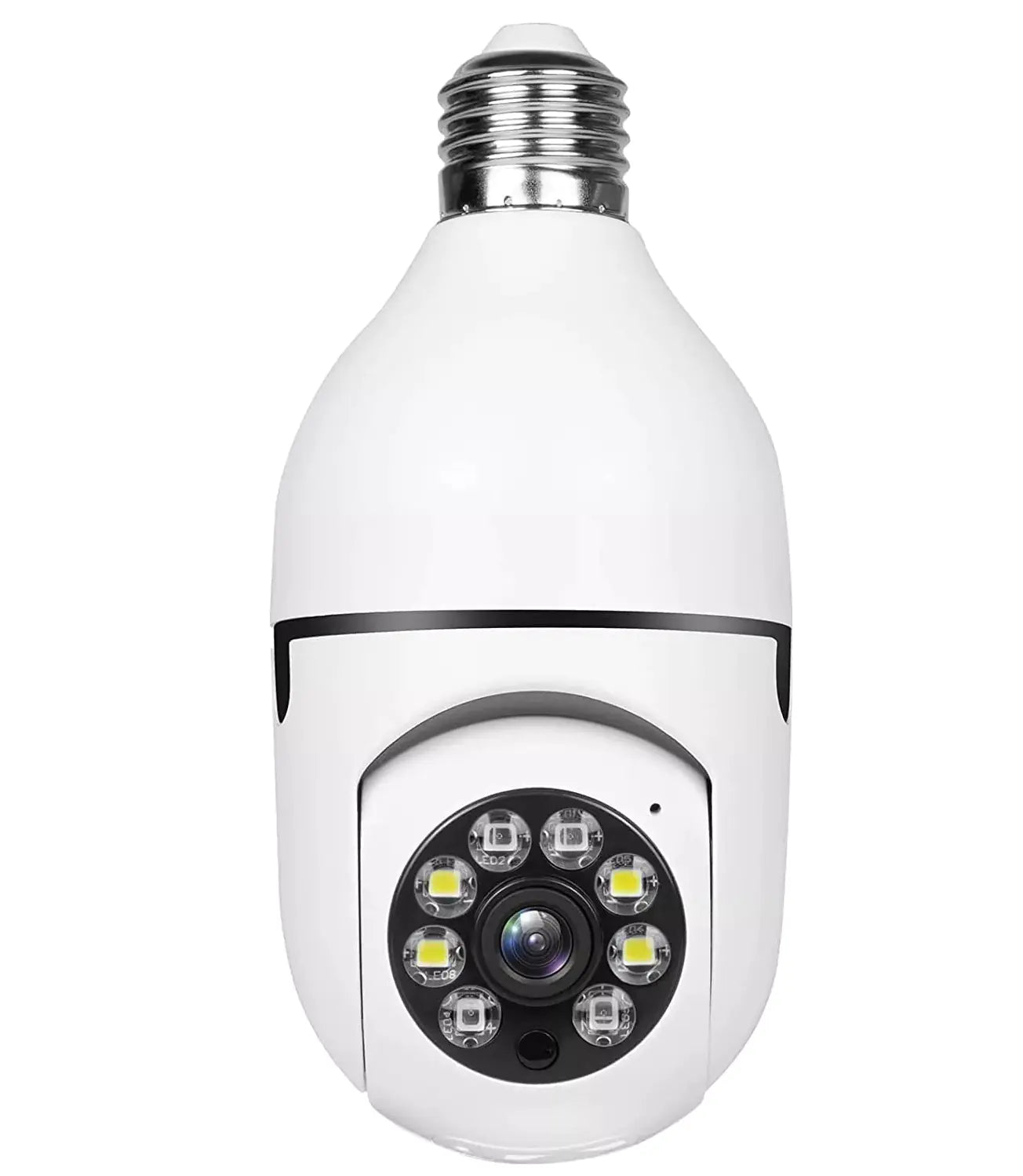 E27 Bulb Camera with 360° Indoor HD Night Vision