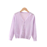 Children's Thin Knitted Cardigan UV Jacket for Ages 5+