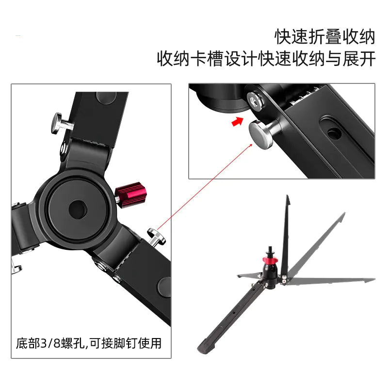 Aluminum Alloy Mini Tripod for Phones and Cameras