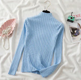 Chic High Neck Striped Sweater for Fall/Winter