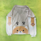 Japanese Fall Apparel Set with Shiba Inu Design