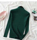 Chic High Neck Striped Sweater for Fall/Winter