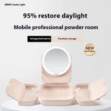 Lighted Portable Cosmetic Mirror
